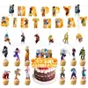 Novo Prato de Papel para Festa Dragon Ball Decoração Festa de Aniversário Infantil Desenho Animado Dragon Ball Conjunto de Toalha de Mesa Suprimentos Louça