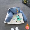 Ropa de abrigo para niños con terciopelo, Nuevo estilo Invierno 2025, Ropa de algodón de moda para niños pequeños y medianos, Ropa de invierno para niños, Chaquetas, Tops estilo western