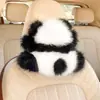 Cojín de felpa para asiento de coche de otoño e invierno, engrosado para abrigar, antideslizante, accesorio para el interior del coche, cojín de asiento de coche de dibujos animados