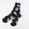 Calcetines de Algodón Puro Hoja de Arce para Hombres y Mujeres Pareja Personalizados Versátiles Moda Calle Hip-hop Modernos Deportivos Calcetines de Caña Media Altos