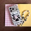 Funda con capucha de lunares adecuada para funda de teléfono Apple 18 Pro Max, iPhone 17 Pro con pulsera, 16 linda, 15 Pro para mujer