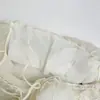 Camisa de Manga Comprida para Mulheres, Primavera e Outono, Design Branco com Babados, Top de Chiffon Assimetrico de Nicho
