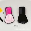 Pvc pegamento suave linda paleta de sombras de ojos perfume neceser lápiz labial secador de pelo brocha de maquillaje accesorios de joyería mayoreo