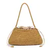 Bolso Tejido Hecho a Mano de Gamuza Nuevo Otoño/Invierno 2026, Bolso de Hombro de Nicho Vintage de Alta Gama, Bolso Dumpling de Hombro, Bolso Barco