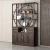 Gabinete multi-tesoro de madera maciza, partición de estilo chino, estante de exhibición de té antiguo de estilo chino nuevo, gabinete de entrada estilo Zen para sala de estar