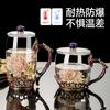 Taza de Té de Flores Retro Europea para el Hogar, Taza de Café de Alto Valor, Taza para Beber con Corona de Esmalte, Fabricante con Asa