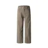 Jeans reto masculino vintage, calças esportivas largas de perna reta com corte curvo e flare, para outono-primavera, alta qualidade, estilo workwear
