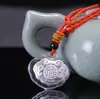 2020 Año Nuevo Año Nuevo Año Nuevo año del ratón ratón de plata cuerda roja colgante ratón campeón collar de ratón venderá regalos joyería del zodiaco al por mayor