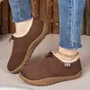 Zapatos de invierno para mujer transfronterizos, forrados de felpa para abrigar, mocasines sin cordones de ante sintético, casuales y versátiles, zapatos de algodón tipo slip-on de felpa