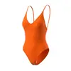 Nuevo Traje de Baño de una Pieza Sexy Europeo y Americano para Mujer 2026, Espalda Descubierta, Adulto, Traje de Baño de Color Sólido de Gama Alta, Venta al por Mayor Transfronteriza