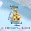 Plata Pura 999 Chapada en Oro Calabaza Trébol de Cuatro Hojas Mariposa Flor de Corona Colgante Pequeño Pulsera DIY Collar Accesorios de Plata Hechos a Mano
