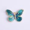 Colgante de mariposa de cloisonné azul ardiente con imitación de gota de aceite antiguo, accesorio de joyería para pulsera y pendientes, material artesanal
