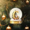 Letra Bola de Cristal Amarilla Acrílico Colgante para Coche Decoración de Árbol de Navidad Decoración del Hogar Espejo Retrovisor
