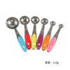 Juego de 6 Cucharas Medidoras de Acero Inoxidable para Alimentos Tazas Medidoras para Hornear Cucharas Medidoras Cucharas Medidoras de Silicona Juego de Cucharas Medidoras de Seis Colores