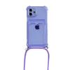 Funda tarjetero anticaídas de cuatro esquinas adecuada para iPhone 14, Apple 17/15/16, con cordón cruzado y ranura para tarjetas, funda protectora