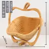 Venta Directa de Fábrica Cesta de Frutas de Bambú Multiusos Sala de Estar Plegable Cesta de Almacenamiento de Dulces y Snacks Cesta de Artesanía Creativa