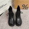 Botines de Suela Gruesa para Mujer 2024 Estilo Británico Primavera y Otoño Botines de Tacón Grueso Botines Cortos Delgados de Suela Suave para Ropa de Trabajo de Mujer y Versátiles