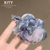 Pinza para el Cabello de Malla con Flor de Pedrería de Lujo, Exquisita Pinza para Flequillo y Mechones Laterales, Accesorio para el Cabello de Pinza BB de Alta Gama para Mujeres