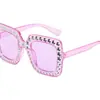 Gafas de sol de cielo estrellado completo montura grande chapada en diamante gafas de sol cuadradas estilo callejero de moda gafas de sol de personalidad transfronterizas para mujer sensación de alta gama