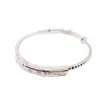 Fornecimento ao Vivo de Pulseiras Seiko de Bambu Push-Pull para Mulheres Pulseiras Sólidas Brilhantes de Paz e Alegria Pulseiras da Moda Atacado
