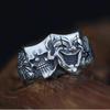 Nuevo Anillo de Doble Cara Bien y Maligno Payaso Aleación de Zinc para Hombre Moda Vintage Anillo Gótico Hecho a Mano Abierto