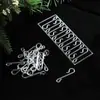 Ganchos Decorativos para Bolas de Navidad Transfronterizos Accesorios de Plástico Transparente Verde para Árbol de Navidad Ganchos Pequeños en Forma de S Herramienta Colgadores