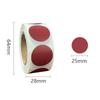 Rolo de etiquetas redondas de 25 mm, com pontos coloridos manuscritos, autoadesivo, marca de classificação, número, papel revestido, pasta de selagem adesiva