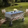 Mesa de Picnic al Aire Libre Mesa de Camping Rectangular Mantel de Plástico Desechable Impermeable a Prueba de Aceite Engrosado Cordón Elástico