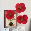 Flores Artificiales Película 3D Amapola Flores Falsos Fuegos Artificiales Grandes Paisajismo Decoración del Hogar Arte Floral Decoración Suave Arreglo Floral de Boda Adornos