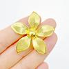 Accesorios para joyería DIY flor de cinco pétalos de 36 mm Flor de Hielo material para pasador de pelo flor decorativa artesanal con incrustaciones de cerámica azul y blanca