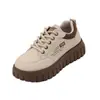 XQ229 Nuevo Blanco de Primavera Tenis Versión Coreana Ins2026 Zapatos Deportivos para Correr para Estudiantes Mujeres Suela Gruesa Aumentadores de Altura Tenis Casuales