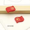 Día Nacional Estilo chino bandera roja de cinco estrellas mapa amor resina accesorios diy pegamento crema funda para teléfono móvil broche decoración de coche
