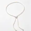 Collar de doble uso de lujo ligero estilo francés para mujer, cadena larga versátil de alta gama para suéter, accesorio para el cuello de diseño de nicho
