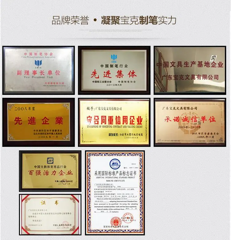 品牌荣誉证书