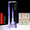 Shanghái Conmemora el Edificio Emblemático Tallado en Cristal Perla Oriental Modelos de Adorno para Turismo y Regalos de Negocios para Líderes
