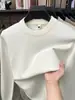Suéter de punto de manga larga y cuello redondo para hombre para otoño e invierno, una capa base gruesa, ligera y lujosa con contenido de lana, en colores lisos, perfecto para usar en capas