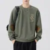 Sudadera Nueva para Hombre 2025 con Cuello Redondo, Moderna, Sencilla y Versátil, Top Básico, Color de Contraste, Estilo Moderno y Atractivo, Venta al por Mayor