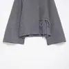 Ropa Europea y Americana de Mujer Transfronteriza, Chaqueta de Punto de Moda Más Vendida en Aliexpress con Puños de Hendidura