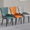 Fabricante de Cadeiras de Café Estilo Italiano Atacado Cadeiras Duráveis para Hotel com Encosto Cadeiras de Jantar de Luxo Leve Uso Doméstico Cadeiras de Penteadeira com Assento Estofado Macio