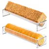 Número de artículo. 590 1 Pieza Transparente Rectangular Soporte Exhibidor para Galletas Comida Postre Boda Bandeja Acrílica Estante para Galletas