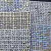 Nuevos Pedrería de Cristal Cuadrado Gordo Irregular de Punta K9 Iridiscente para Arte de Uñas Japonés Pedrería 3D Pedrería de Punta Accesorios de Joyería