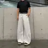 Moda Otoñal Pantalones Ligeramente Acampanados y Fluidos Estilo Hong Kong para Hombre Estilo High Street Pantalones Casuales Versión Extendida para Personas Altas Pantalones de Traje
