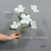 Flor Artificial de Seda con 5 Cabezas, Tallo Único Impreso en 3D de Orquídea Phalaenopsis, Decoración de Salón de Bodas, Accesorio para Fotografía, Escaparate, Flor de Año Nuevo