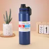 Botella de Agua Deportiva de Gran Capacidad Amazon Portátil para Exteriores Montañismo Ciclismo Vacío Acero Inoxidable 304 Taza Aislada Viaje