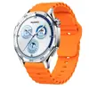 Pulseira de Silicone 22mm Adequada para Huawei Watch3 Watch Gt4 Furo Lateral Botão de Pressão Ondulado Pulseira de Silicone Cor Sólida
