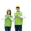 Chaleco de voluntario hecho a medida ropa de campaña publicitaria impresa en logo ropa de voluntario de bienestar público chaleco de doble capa