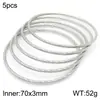 Joias de Aço Inoxidável Pulseira Empilhável Torcida Moderna Padrão Torcido de Aço Titânio Moda Acessório de Pulseira Diâmetro Interno 68*3mm