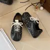 Zapatos Deportivos Casuales de Nicho Estilo Nuevo Cuadros Suela Gruesa Cuatro Estaciones Forrest Gump de Caña Alta Zapatos Individuales Zapatos de Entrenamiento Alemanes para Mujer Zapatos Retro Bloqueo de Color