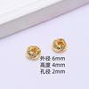 Contas espaçadoras revestidas de ouro 14K com preservação de cor, pulseira de rolo torcido com contas, colar de pulseira faça você mesmo, corda trançada, acessórios com contas, espaçador
