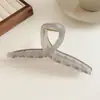 Grampo de cabelo tipo pinça de tubarão extra grande, novo modelo estilo coreano 2026, toque de alta qualidade, adequado para cabelos grossos, pinça de garra versátil e simples para penteados presos